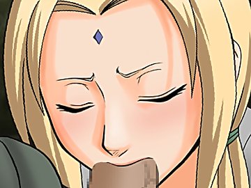 Tsunade Blowjob: Хокаге Цунаде заглатывает огромный хуй