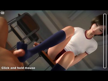 Naughty Skill 2: Ненасытная одногруппница дрочит член ногами