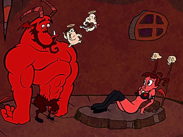 Plow her Mildly: Ангелочки учат огромного демона разрывать дырки милому суккубу