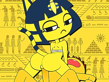 Ankha Fuckfest Parody: Засади под хвост миниатюрной кошка девочке