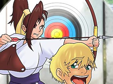 Hitomi Senpai: Оргазм лучницы Хитоми сэмпай
