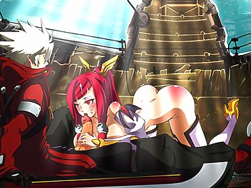 Blazblue Ragna vs Izayoi: Изаёи разрабатывает тугую попку